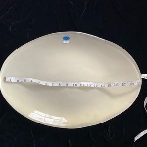 MARIPOSA lg glass serving tray-pearl white Italy NEW